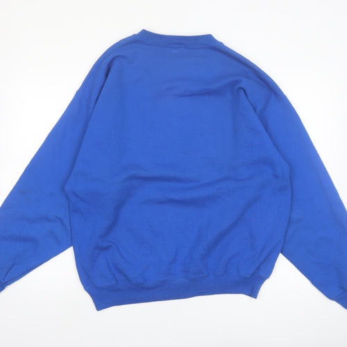 Satin Studio Men's Blue Eagle Graphic Pullover Sweatshirt XL