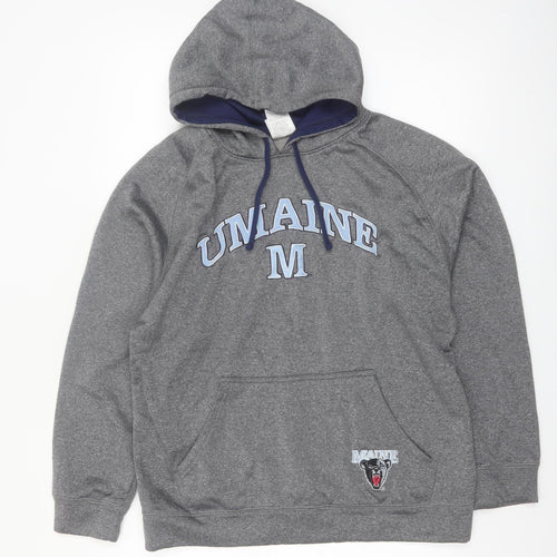Knights Apparel Men's Grey UMAINE Pullover Hoodie M Logo Sportswear