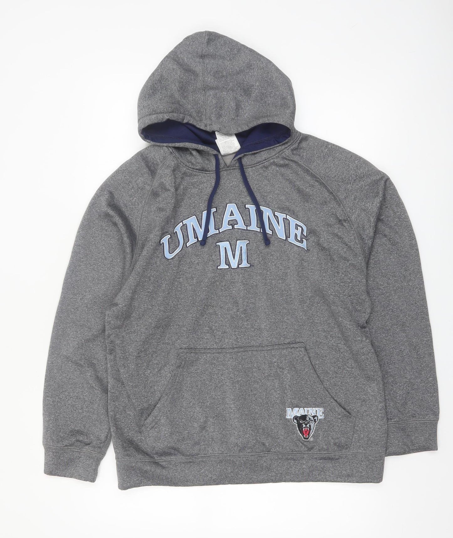Knights Apparel Men's Grey UMAINE Pullover Hoodie M Logo Sportswear