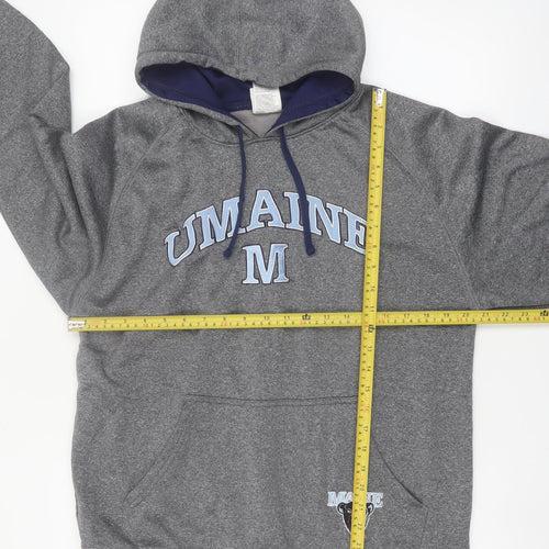 Knights Apparel Men's Grey UMAINE Pullover Hoodie M Logo Sportswear