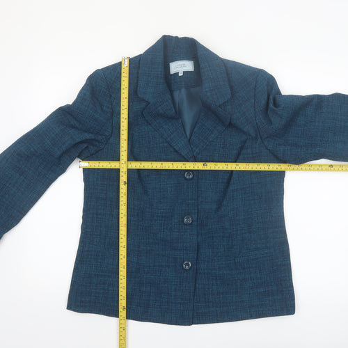 Honor Millburn Women's Blue Single-Breasted Polyester Blazer Size 14