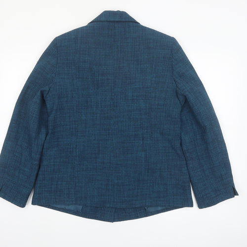 Honor Millburn Women's Blue Single-Breasted Polyester Blazer Size 14