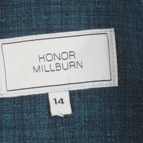 Honor Millburn Women's Blue Single-Breasted Polyester Blazer Size 14
