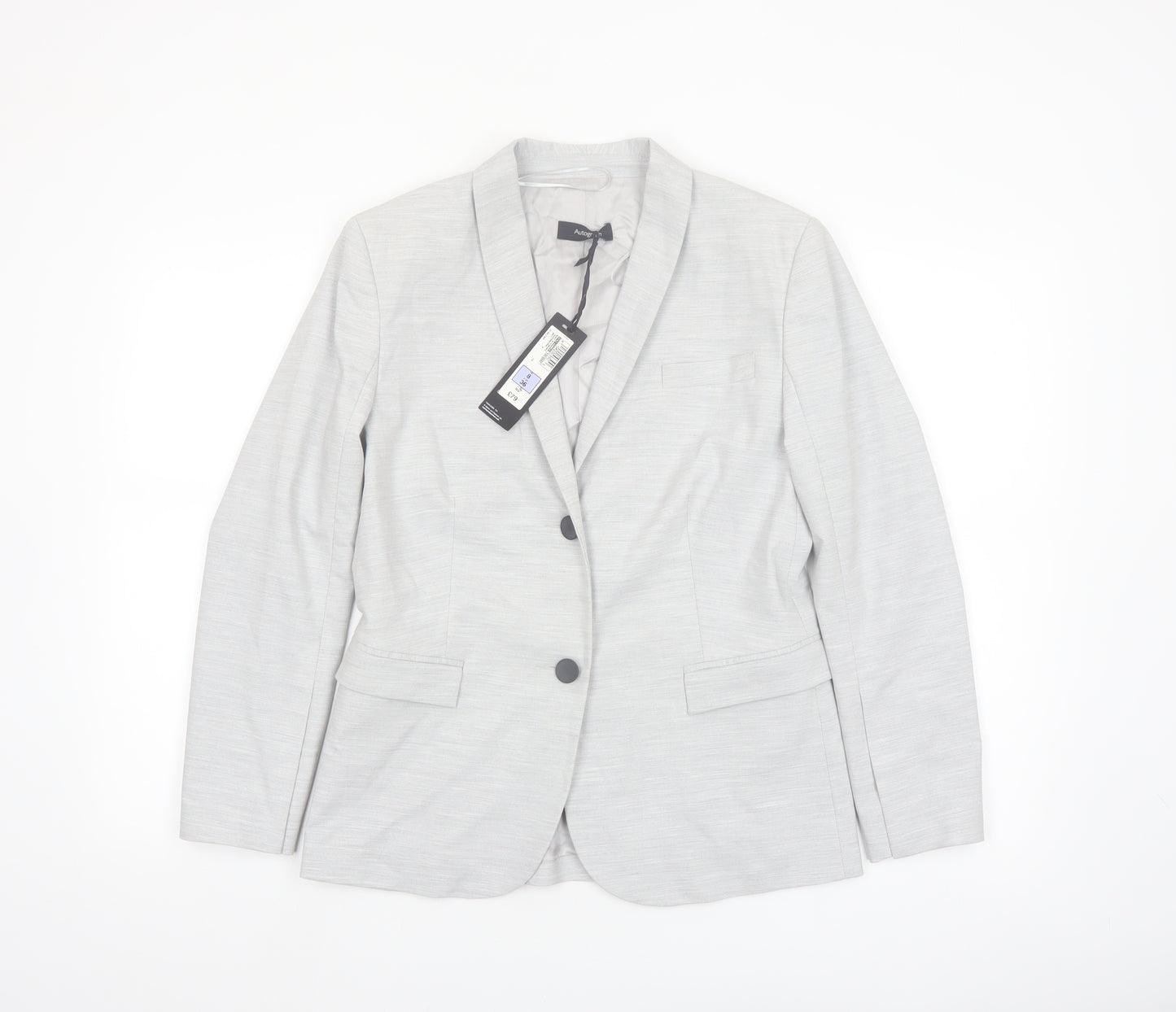 Marks and Spencer Autograph Women’s Grey Blazer UK 8 Classic Tailored Jacket
