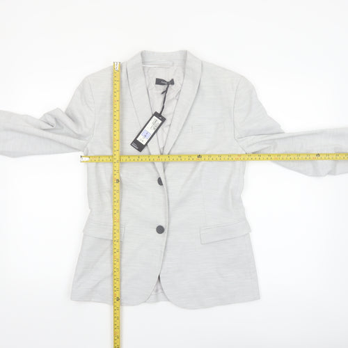 Marks and Spencer Autograph Women’s Grey Blazer UK 8 Classic Tailored Jacket