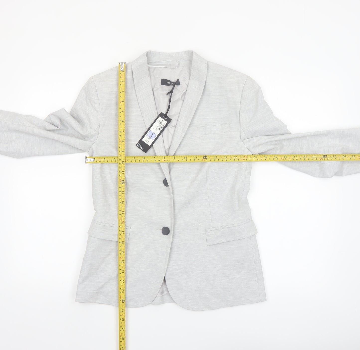 Marks and Spencer Autograph Women’s Grey Blazer UK 8 Classic Tailored Jacket
