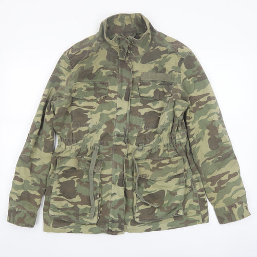 Marks and Spencer Women's Green Camo Military Jacket Size 10