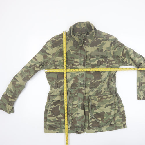 Marks and Spencer Women's Green Camo Military Jacket Size 10