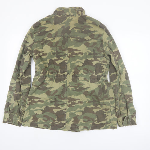 Marks and Spencer Women's Green Camo Military Jacket Size 10