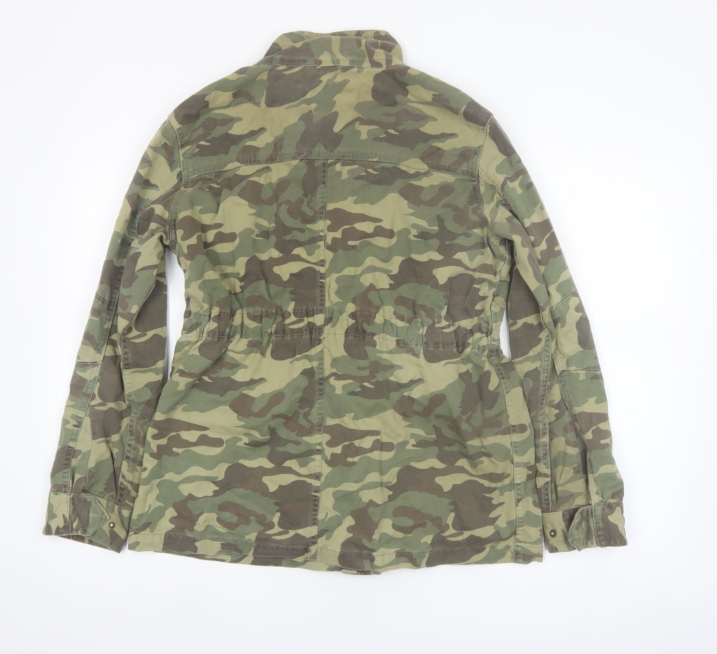Marks and Spencer Women's Green Camo Military Jacket Size 10