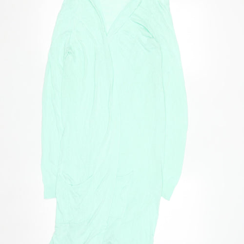 Papaya Women Green Size 18 Viscose Long Sleeve Open Cardigan