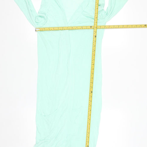 Papaya Women Green Size 18 Viscose Long Sleeve Open Cardigan