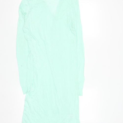 Papaya Women Green Size 18 Viscose Long Sleeve Open Cardigan