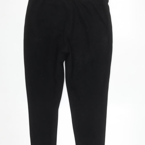 Zara Women Black XL Slim Ankle Trousers Polyester Blend
