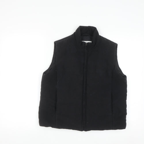 Next Women’s Black Puffer Waistcoat UK 12 Full Zip Winter Gilet