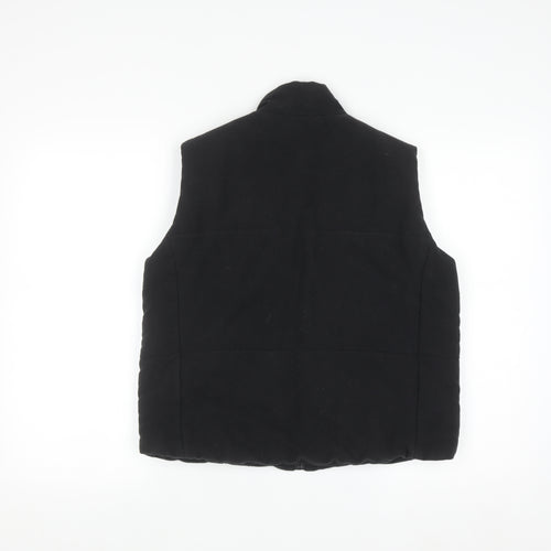 Next Women’s Black Puffer Waistcoat UK 12 Full Zip Winter Gilet