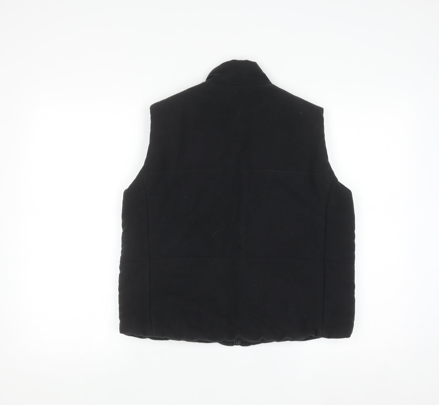 Next Women’s Black Puffer Waistcoat UK 12 Full Zip Winter Gilet