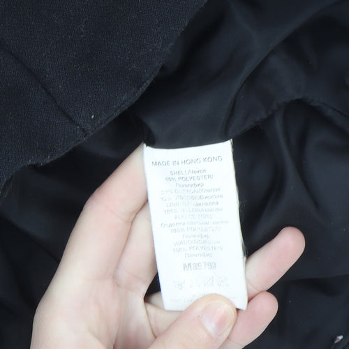 Next Women’s Black Puffer Waistcoat UK 12 Full Zip Winter Gilet
