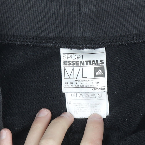 Adidas Men's Black Sport Essentials Jogger Trousers M/L Climalite