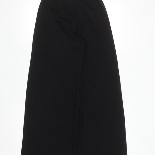 H&M Divided Women Black XS Wide-Leg Trousers with Elastic Waist