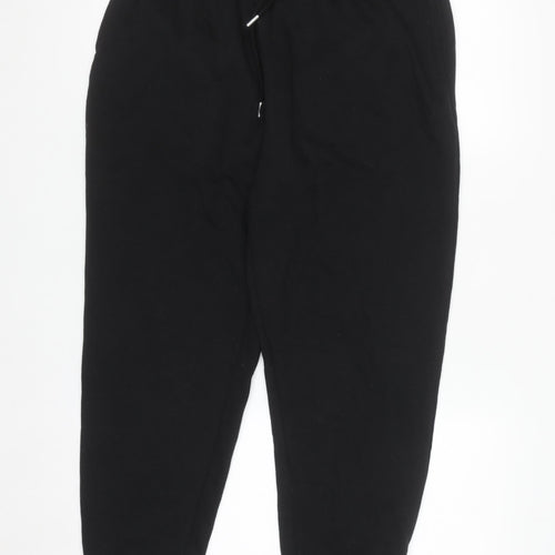 Boohoo Womens Black Jogger Sweatpants Size 12 Elastic Waist