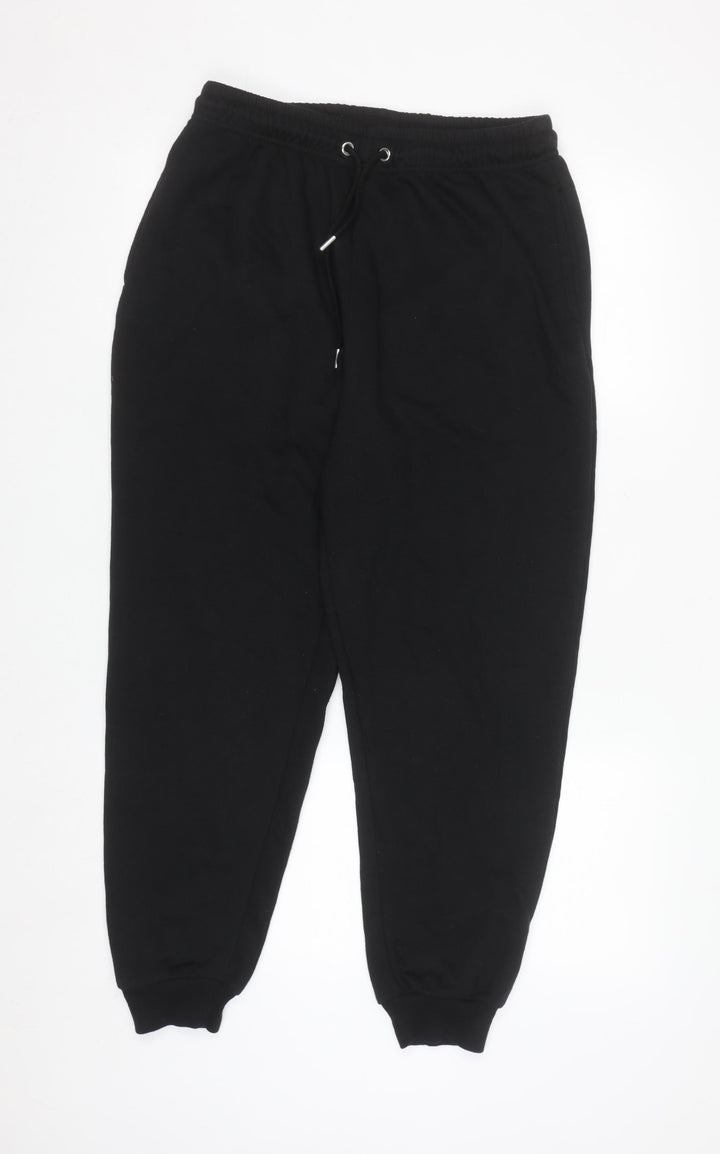 Boohoo Womens Black Jogger Sweatpants Size 12 Elastic Waist