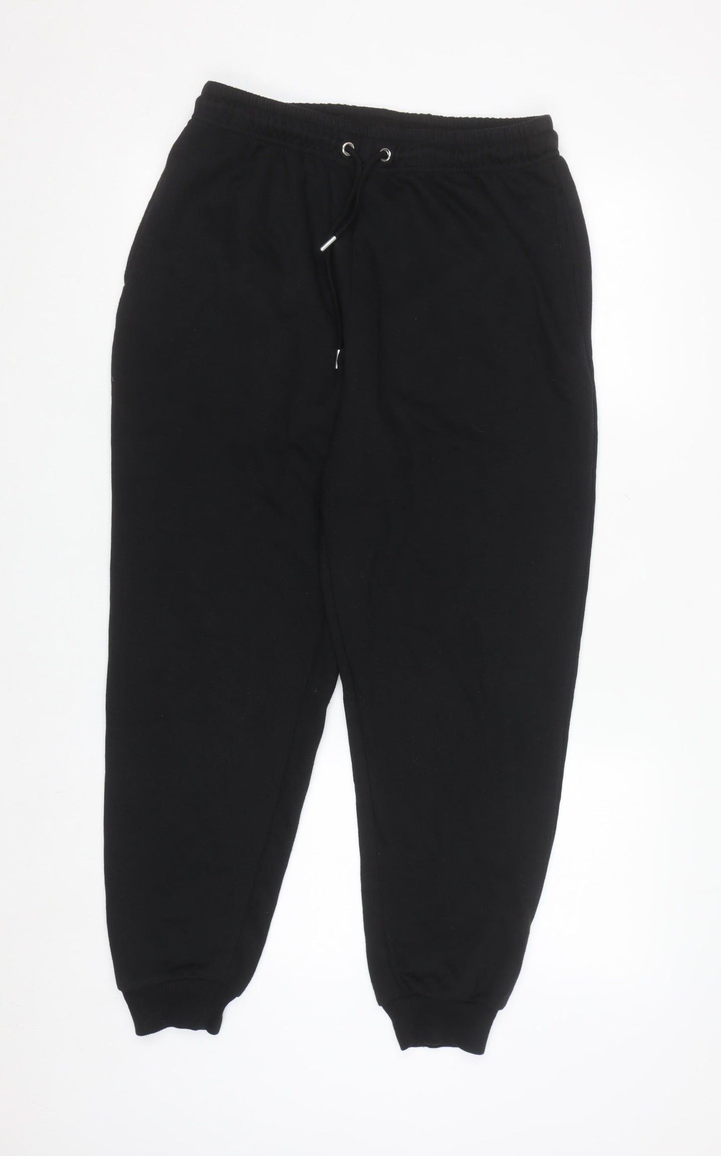 Boohoo Womens Black Jogger Sweatpants Size 12 Elastic Waist
