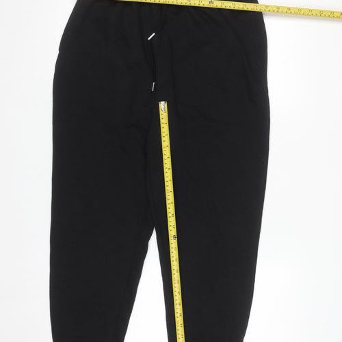 Boohoo Womens Black Jogger Sweatpants Size 12 Elastic Waist
