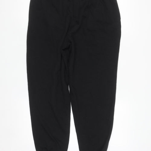 Boohoo Womens Black Jogger Sweatpants Size 12 Elastic Waist