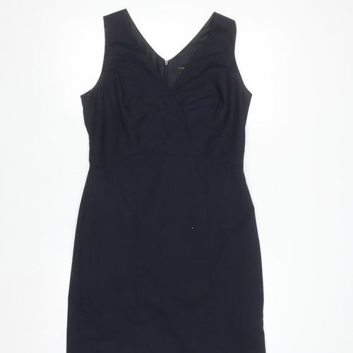 Ann Taylor Women's Black V-Neck Sleeveless Sheath Dress Size 10