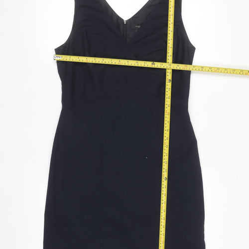 Ann Taylor Women's Black V-Neck Sleeveless Sheath Dress Size 10