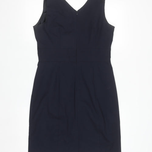 Ann Taylor Women's Black V-Neck Sleeveless Sheath Dress Size 10
