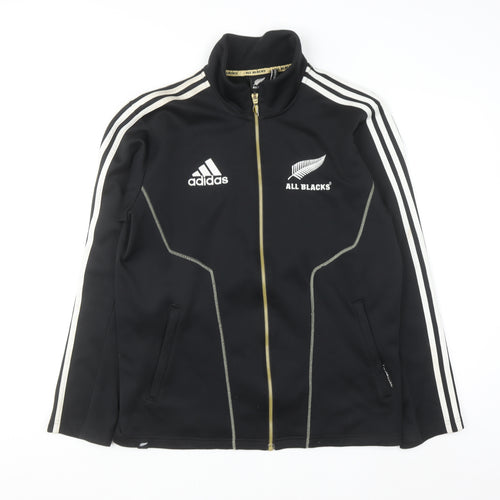 Adidas All Blacks Men's Black Track Jacket Size S Rugby Style