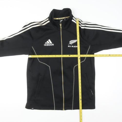Adidas All Blacks Men's Black Track Jacket Size S Rugby Style