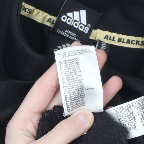 Adidas All Blacks Men's Black Track Jacket Size S Rugby Style