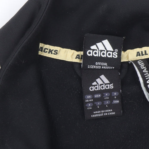 Adidas All Blacks Men's Black Track Jacket Size S Rugby Style