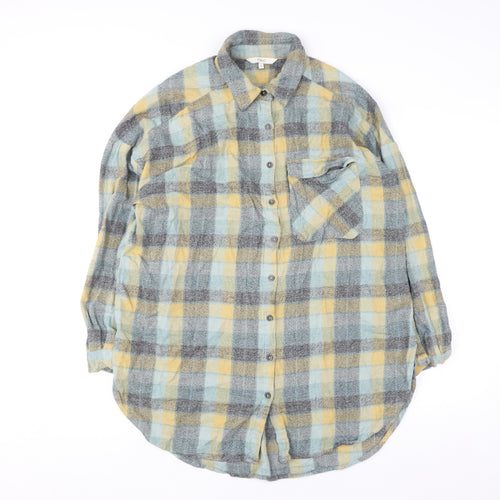Next Women’s Multicoloured Flannel Check Tunic Shirt Size 12
