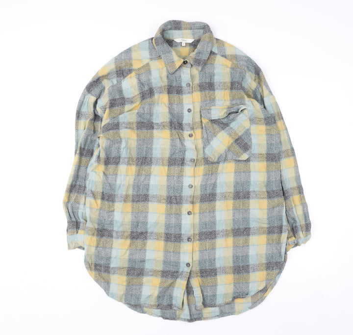 Next Women’s Multicoloured Flannel Check Tunic Shirt Size 12