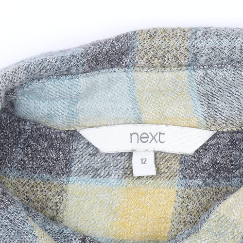 Next Women’s Multicoloured Flannel Check Tunic Shirt Size 12