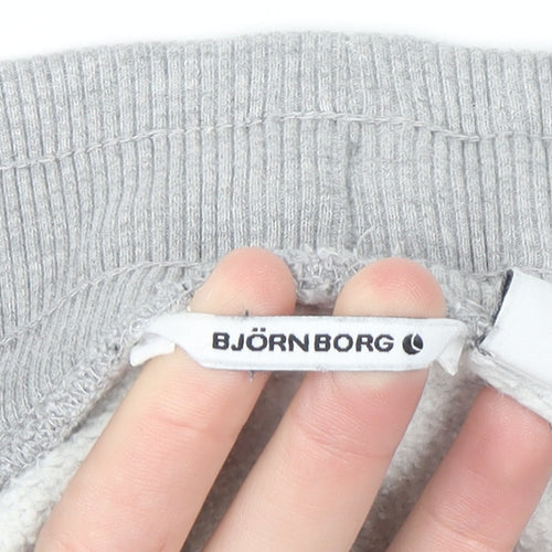 Björn Borg Men's Grey Jogger Sweatpants S Regular Fit Tapered