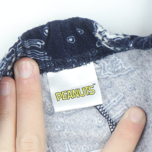 Peanuts Snoopy Women's Pink & Navy Pyjama Set Size 8-10 Winter Graphic Fleece