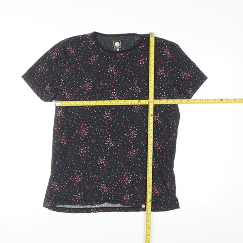 Pretty Green Men's Black Polka Dot Cotton T-Shirt Size S