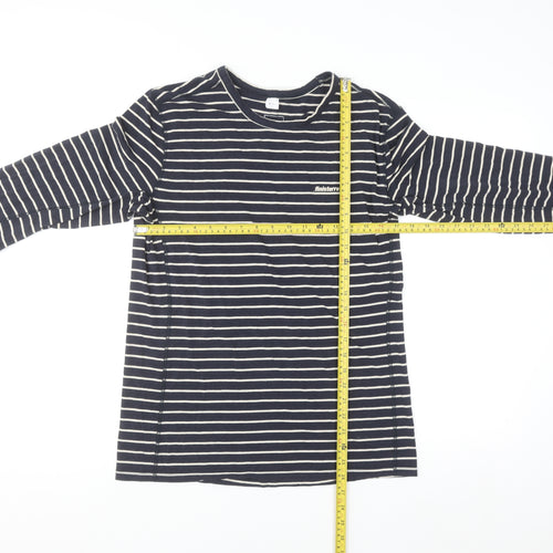 Finisterre Men's Blue Striped Long Sleeve Organic Cotton Top M