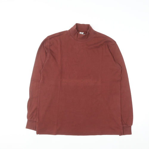 Peruvian Connection Men’s Brown Pima Cotton Long Sleeve Top M