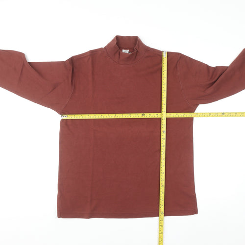 Peruvian Connection Men’s Brown Pima Cotton Long Sleeve Top M