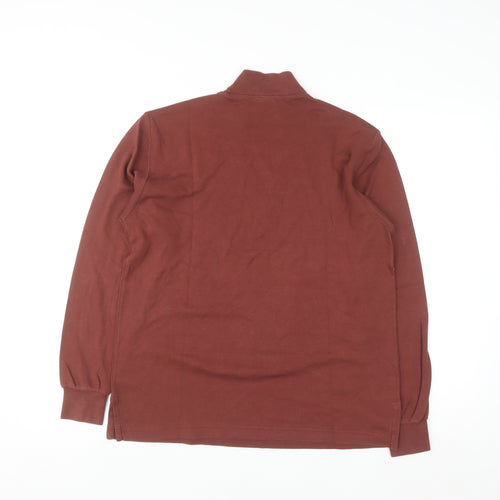 Peruvian Connection Men’s Brown Pima Cotton Long Sleeve Top M