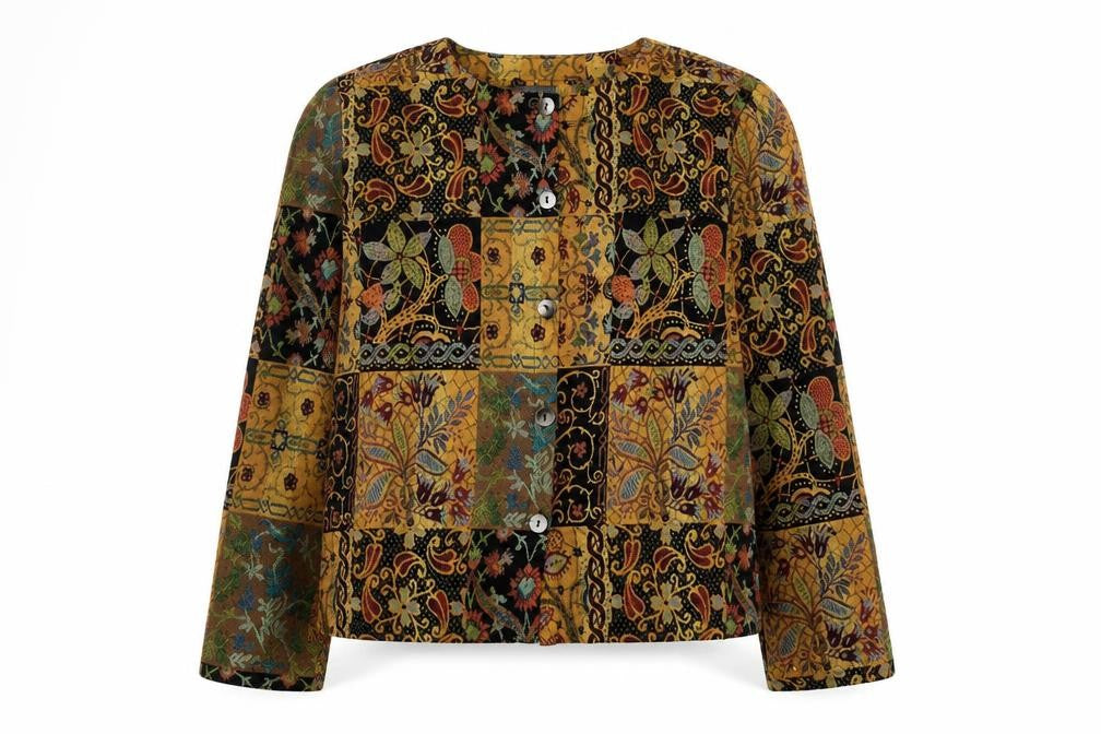 Front view of Van Heusen Women’s Multicoloured Bohemian Button Cardigan M
