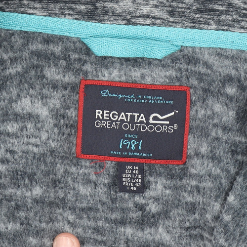Regatta Great Outdoors Women's Grey 1/2 Zip Fleece Pullover Size 14