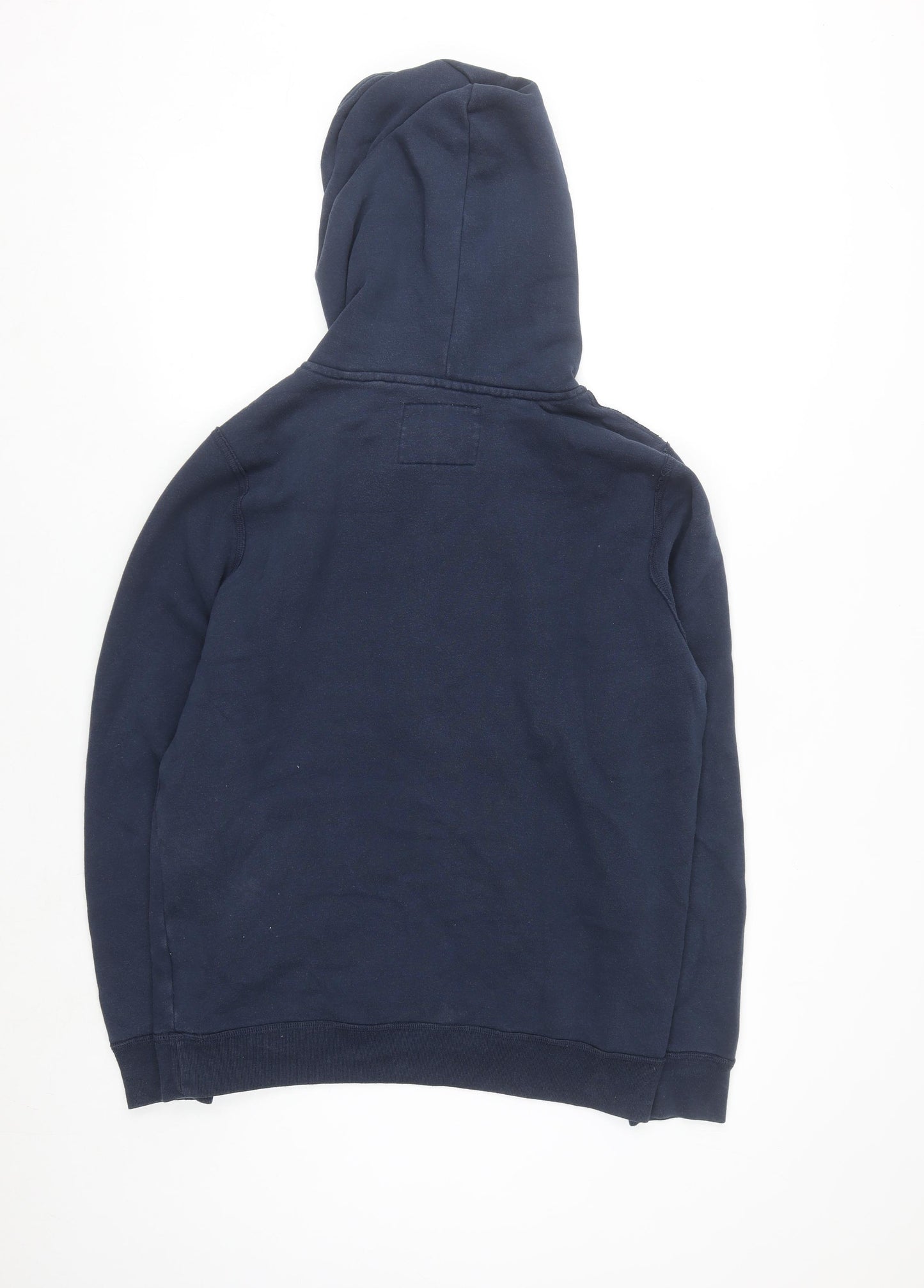 Abercrombie & Fitch Men's Blue Pullover Hoodie M Logo Fleece