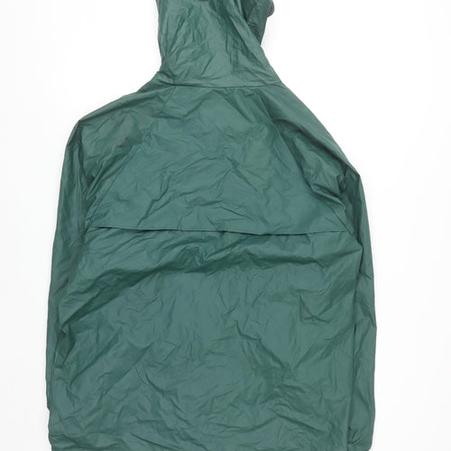 L.L. Bean Men’s Green Hooded Waterproof Rain Coat Jacket Size L Outdoor